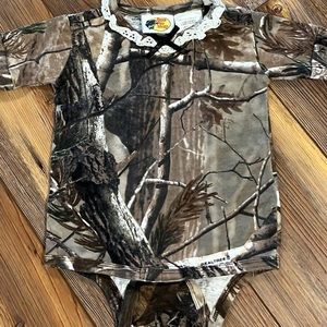 3/6 month Bass Pro Shops camo onesie